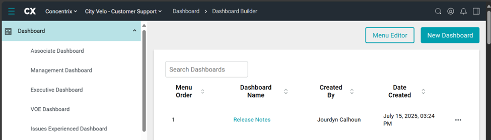 Dashboard